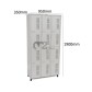 Roupeiro Para Vestiário RGRSP-6 35cm Sobreposto com 6 Portas - com PITÃO - RCH